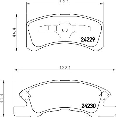 HELLA PAGID 8db355012051 -  Комплект тормозных колодок, дисковый тормоз